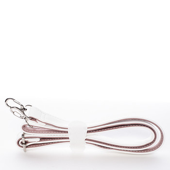 Elegantná perforovaná biela kabelka s organizérom - David Jones Cambria