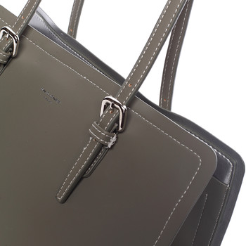 Elegantná olivovo zelená kabelka cez plece - David Jones Rayna