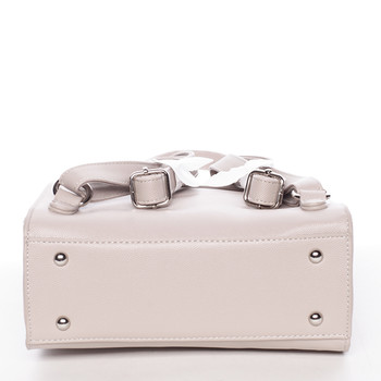 Dámsky pevný moderný batoh tmavo béžový - David Jones Leandros