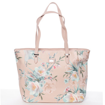 Moderná kvetinová kabelka cez rameno ružová - David Jones Kimora