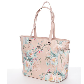 Moderná kvetinová kabelka cez rameno ružová - David Jones Kimora