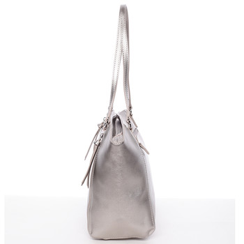 Luxusná dámska kabelka cez rameno strieborná - David Jones Lenore