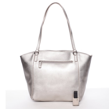 Luxusná dámska kabelka cez rameno strieborná - David Jones Lenore