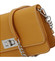Malá dámska crossbody kabelka tmavožltá - David Jones Leklis