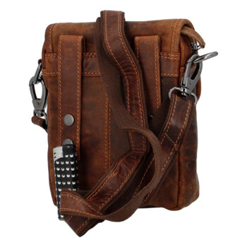 Pánska kožená crossbody taška camel - GreenWood Kristifer