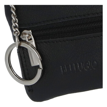 Kožená kľúčenka čierna - Bellugio Elanas