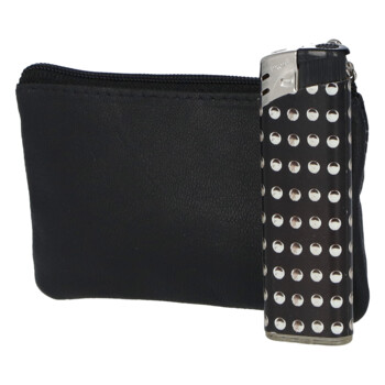 Kožená kľúčenka čierna - Bellugio Elanas