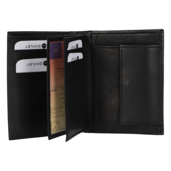 Pánska kožená peňaženka čierna - Diviley Soran