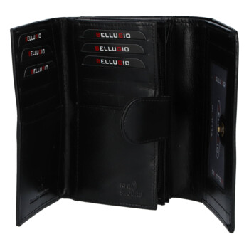 Dámska kožená peňaženka čierna - Bellugio Romi