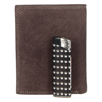 Pánska kožená peňaženka hnedá - Wild Piotr