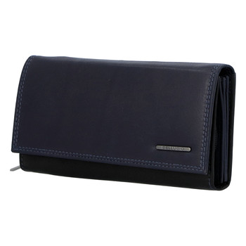 Dámska kožená peňaženka čierno modrá - Bellugio Sofia New