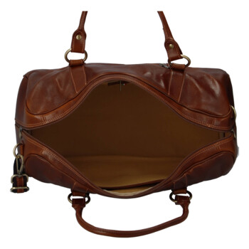 Cestovná kožená taška hnedá - Delami Vera Pelle Equado