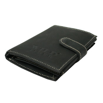 Pánska kožená peňaženka čierna - WILD Homer