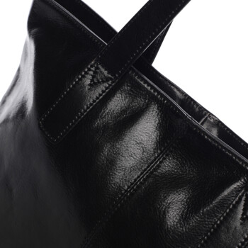 Dámska kožená kabelka do ruky čierna - Delami Vera Pelle Gigiana