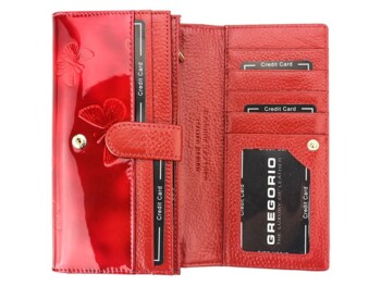 Dámska kožená peňaženka červená - Gregorio Foxxes