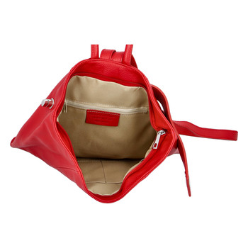 Dámsky kožený batôžtek červený - ItalY Vazky