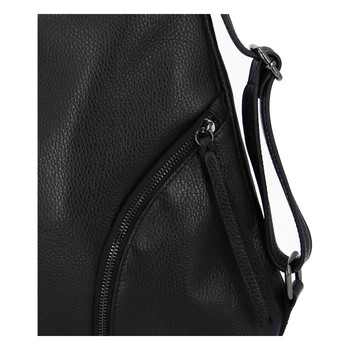 Dámska kožená kabelka čierna - ItalY Sharon
