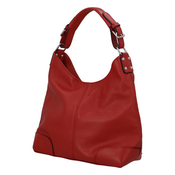 Dámska kožená kabelka tmavočervená - ItalY Inpelle