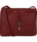 Dámska kožená crossbody kabelka tmavo červená - ItalY Eneta