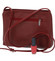 Dámska kožená crossbody kabelka tmavo červená - ItalY Eneta