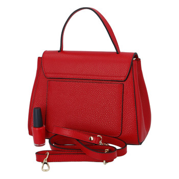 Dámska kožená kabelka do ruky červená - ItalY Fatismy