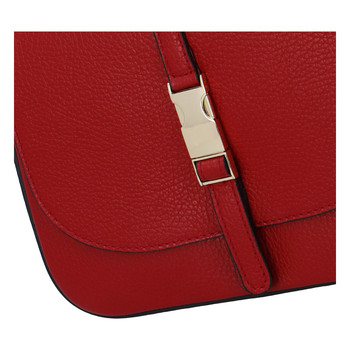 Dámska kožená crossbody kabelka tmavo červená - ItalY Neul