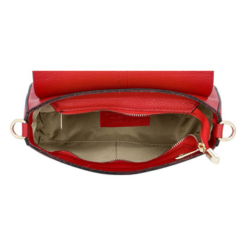 Dámska kožená crossbody kabelka tmavo červená - ItalY Neul