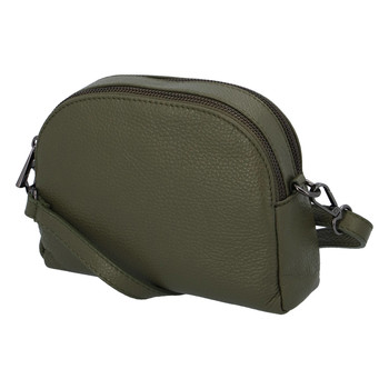 Dámska kožená crossbody kabelka khaki - ItalY Dimba