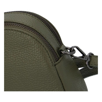 Dámska kožená crossbody kabelka khaki - ItalY Dimba