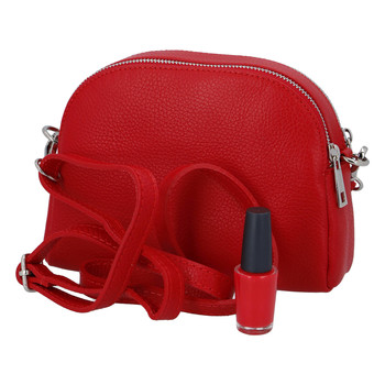 Dámska kožená crossbody kabelka červená - ItalY Dimba