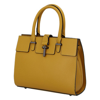 Luxusná dámska kabelka tmavo žltá - ItalY Spolicy