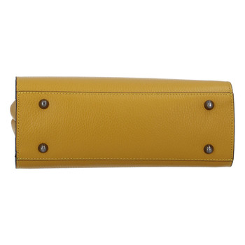 Luxusná dámska kabelka tmavo žltá - ItalY Spolicy