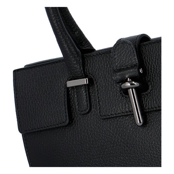Luxusná dámska kabelka čierna - ItalY Spolicy