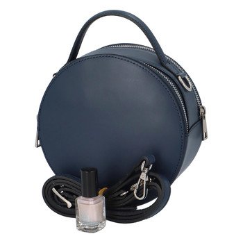 Malá tmavo modrá elegantná dámska kožená kabelka - ItalY Husna