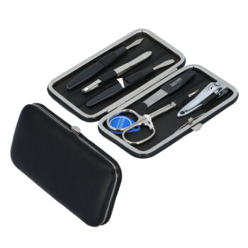 Kožená manikúra a pedikúra čierna - Solingen Bodi