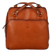 Dámska kožená kabelka batoh svetlo hnedá - Katana Dvimosi