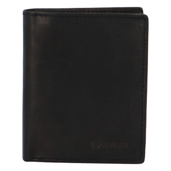Malá pánska kožená peňaženka čierna - Diviley M3400