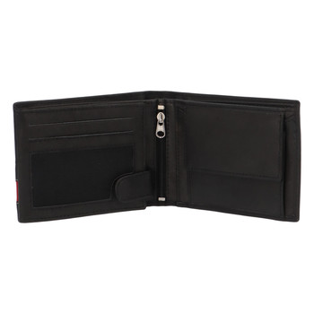 Pánska kožená peňaženka čierna - Diviley 1631 RED