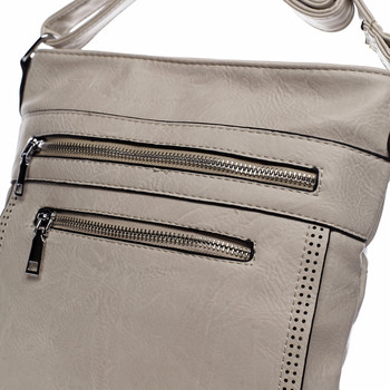 Moderná stredná crossbody kabelka béžová - Delami Karlie
