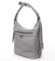 Praktická dámska koženková kabelka / batoh Ida šedá