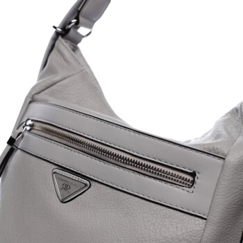 Praktická dámska koženková kabelka / batoh Ida šedá