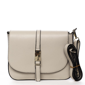 Dámska kožená crossbody kabelka béžová - ItalY Neul