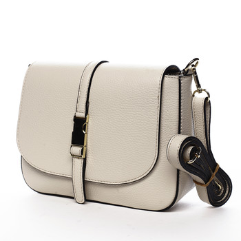 Dámska kožená crossbody kabelka béžová - ItalY Neul