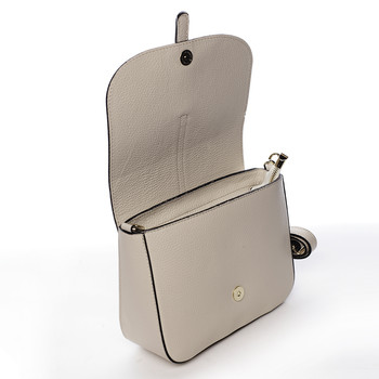 Dámska kožená crossbody kabelka béžová - ItalY Neul