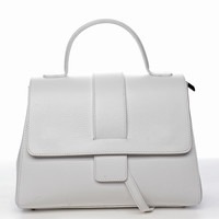 Dámska kožená kabelka biela - ItalY Lauren