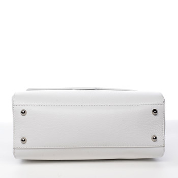 Dámska kožená kabelka biela - ItalY Lauren