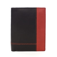 Pánska kožená peňaženka čierno červená - Diviley Kroll
