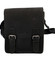 Pánska kožená crossbody taška čierna - Greenwood Chemis