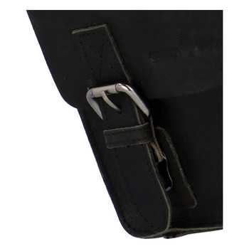 Pánska kožená crossbody taška čierna - Greenwood Chemis