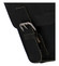 Pánska kožená crossbody taška čierna - Greenwood Chemis